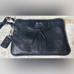 COACH Black Small Wristlet Pouch Case EPC